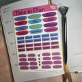 Bright and colourful planner stickers sheets