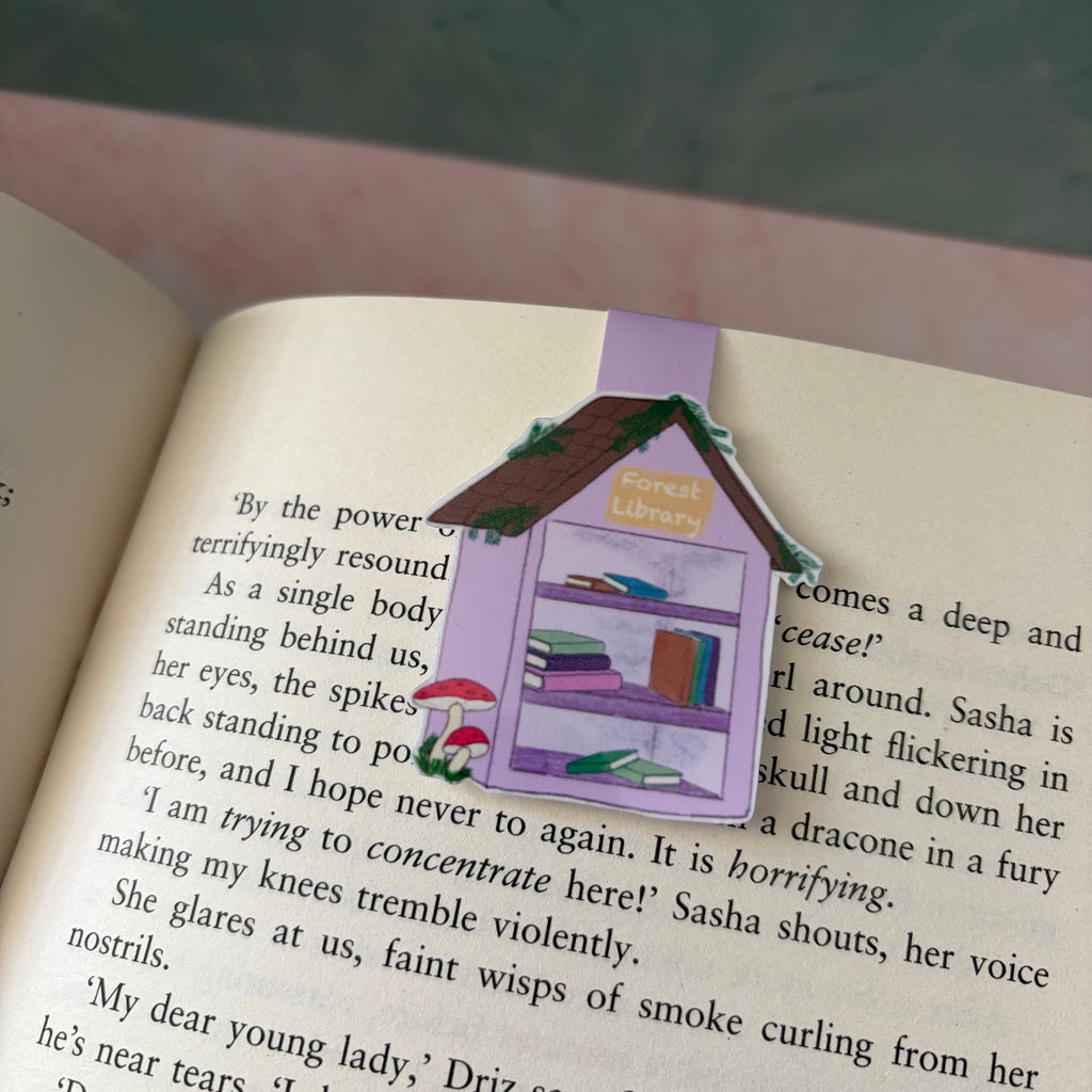 Forest Library Magnetic Bookmark