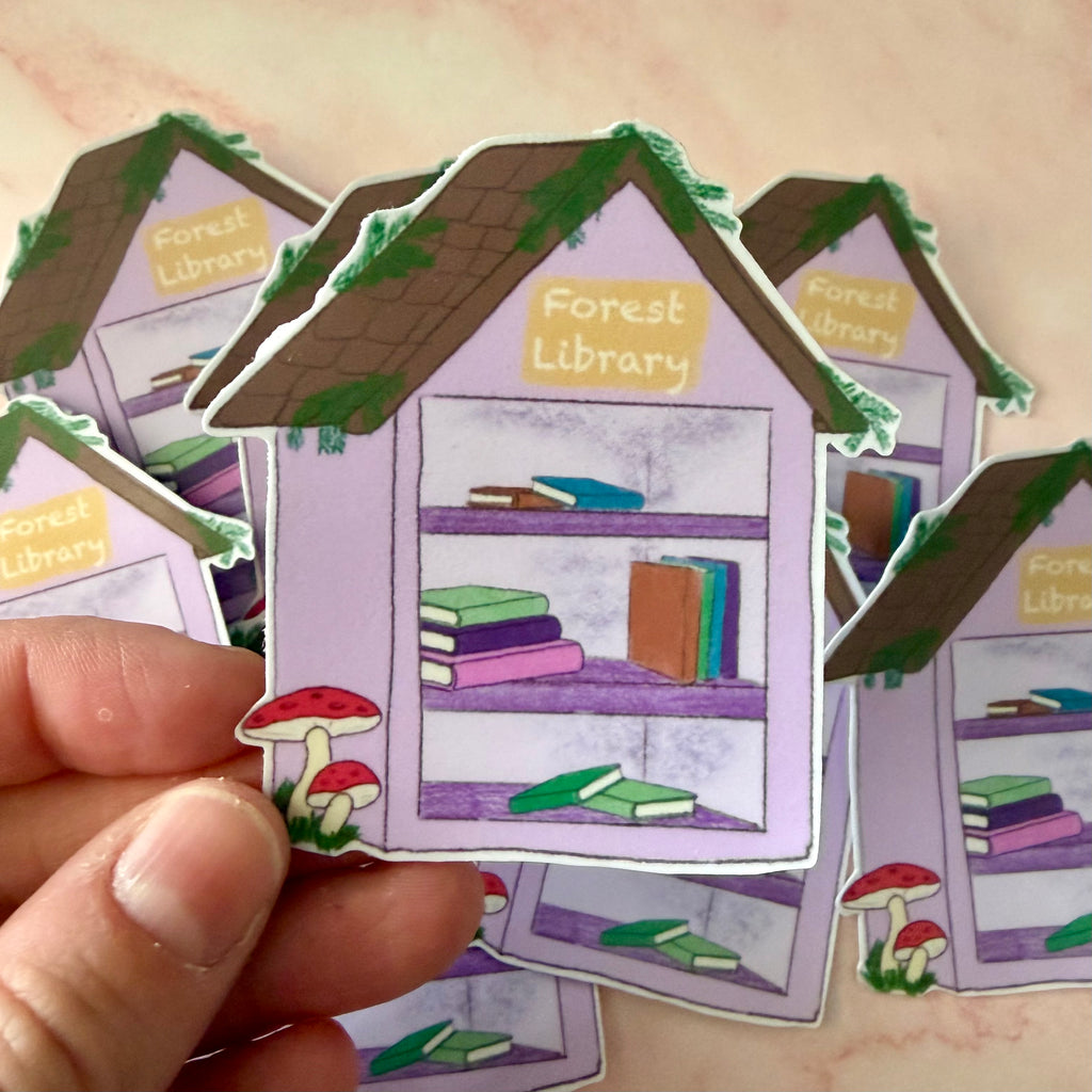 Forest Library Vinyl Sticker