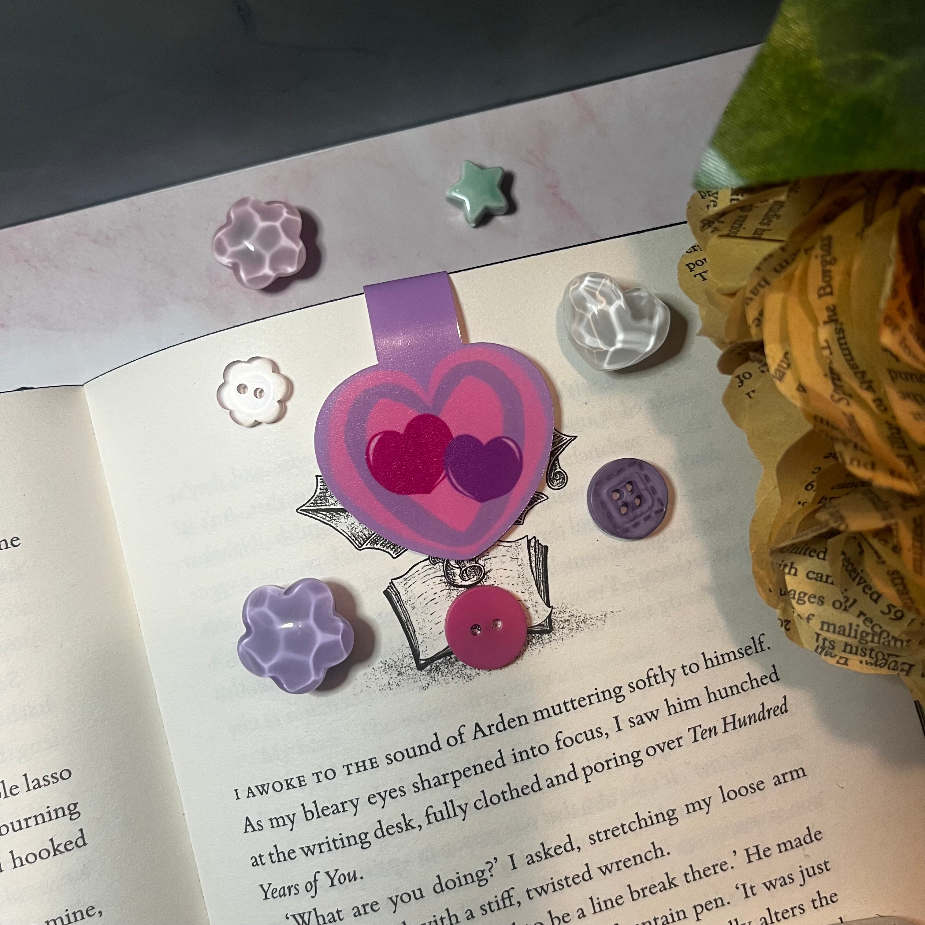 Hearts Magnetic Bookmark