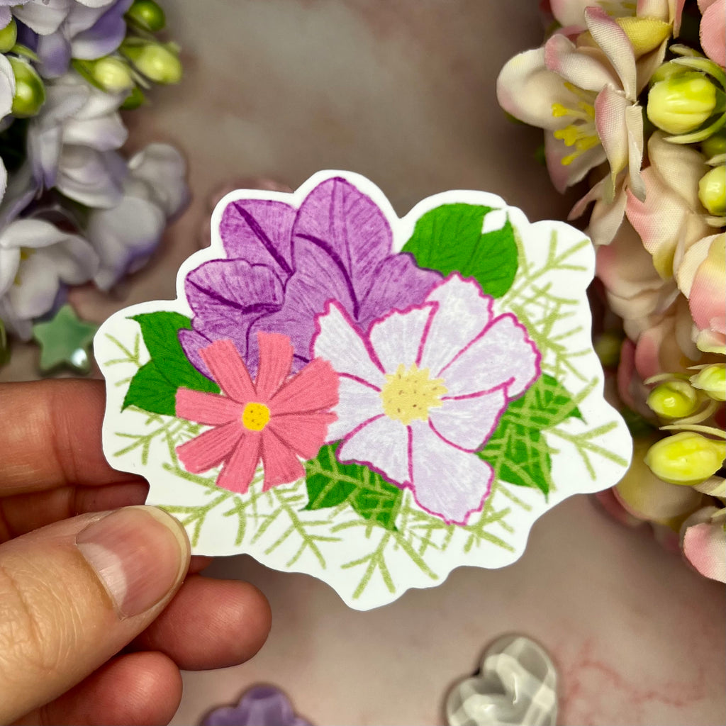 Cosmos Flower Vinyl sticker