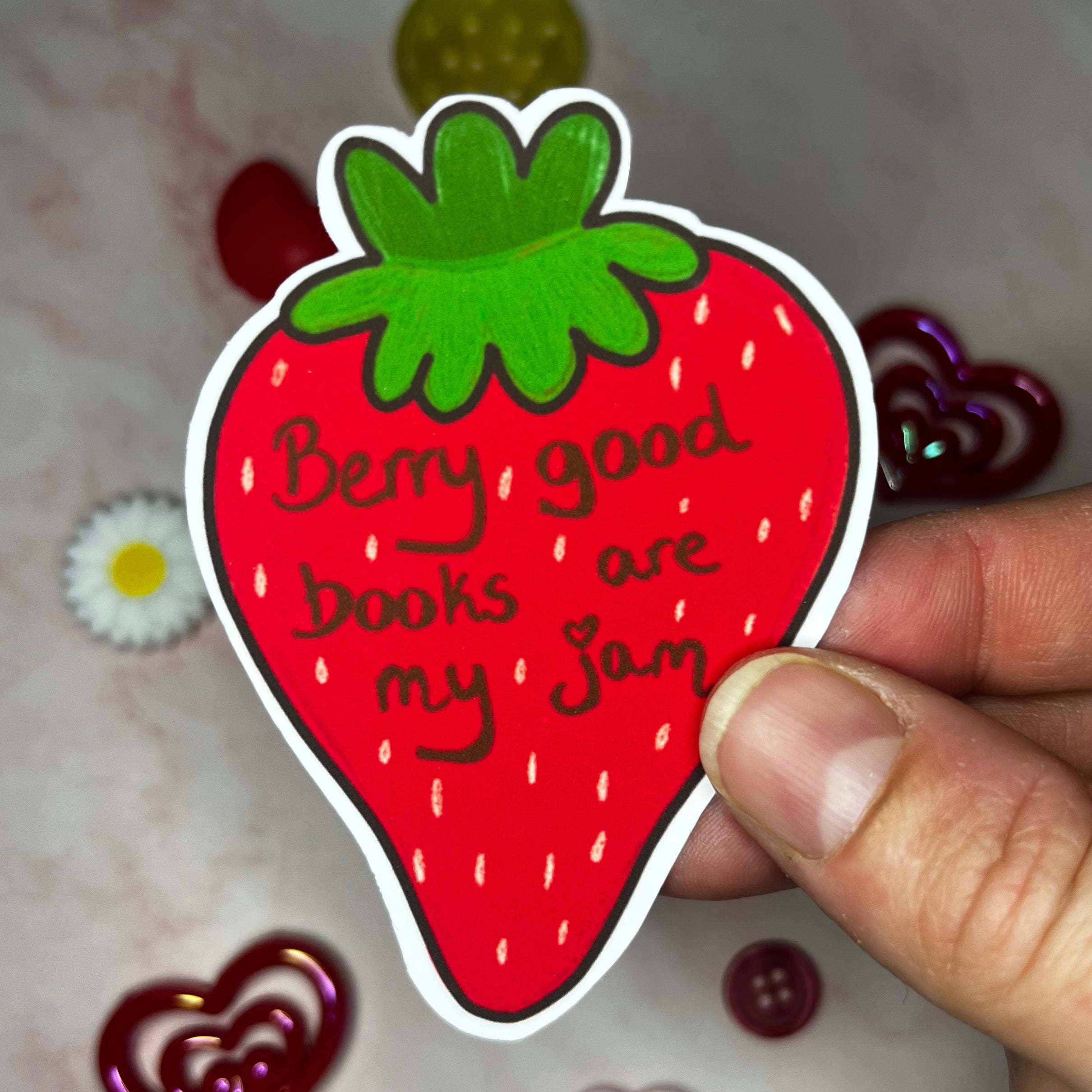 Strawberry Pun Vinyl Sticker