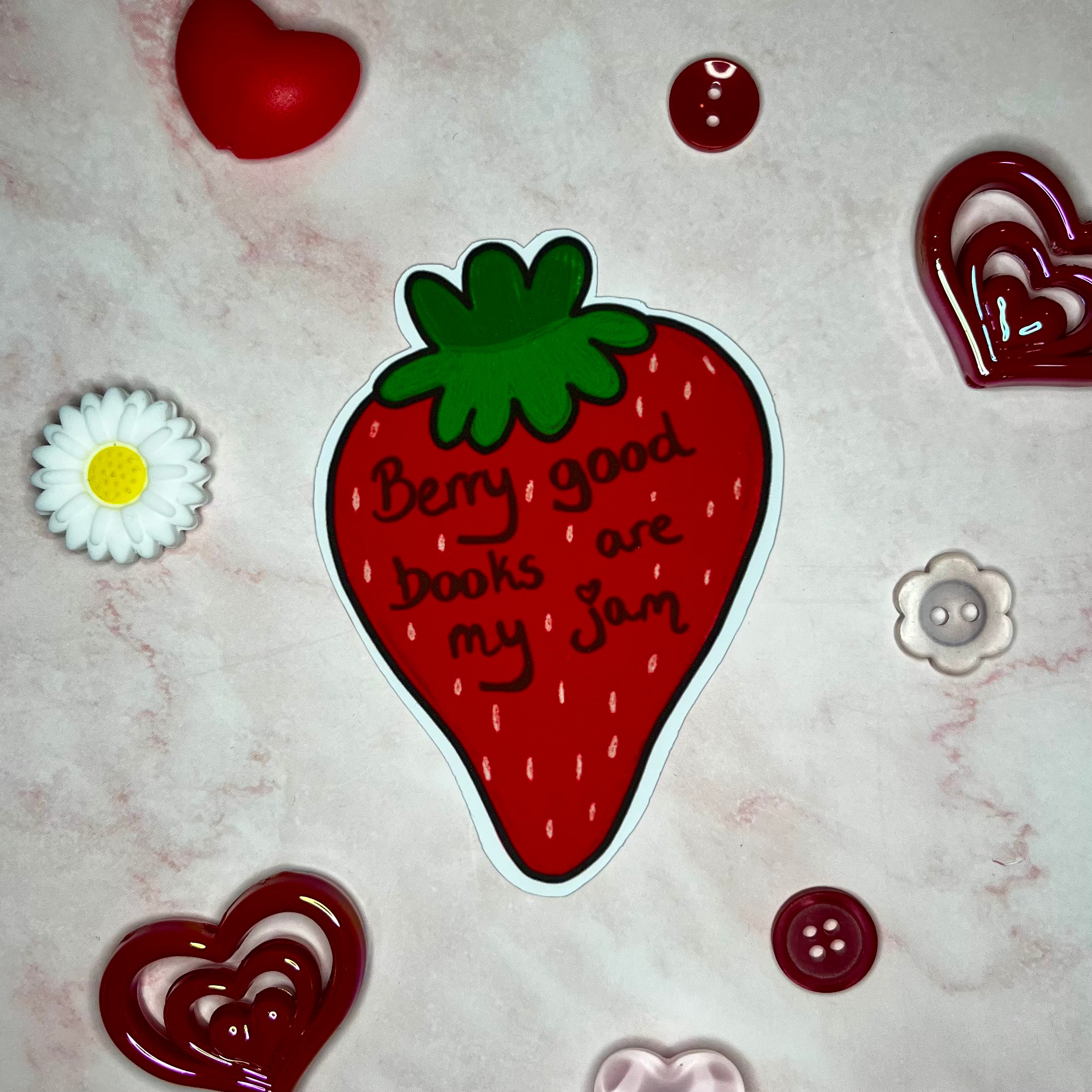 Strawberry Pun Vinyl Sticker