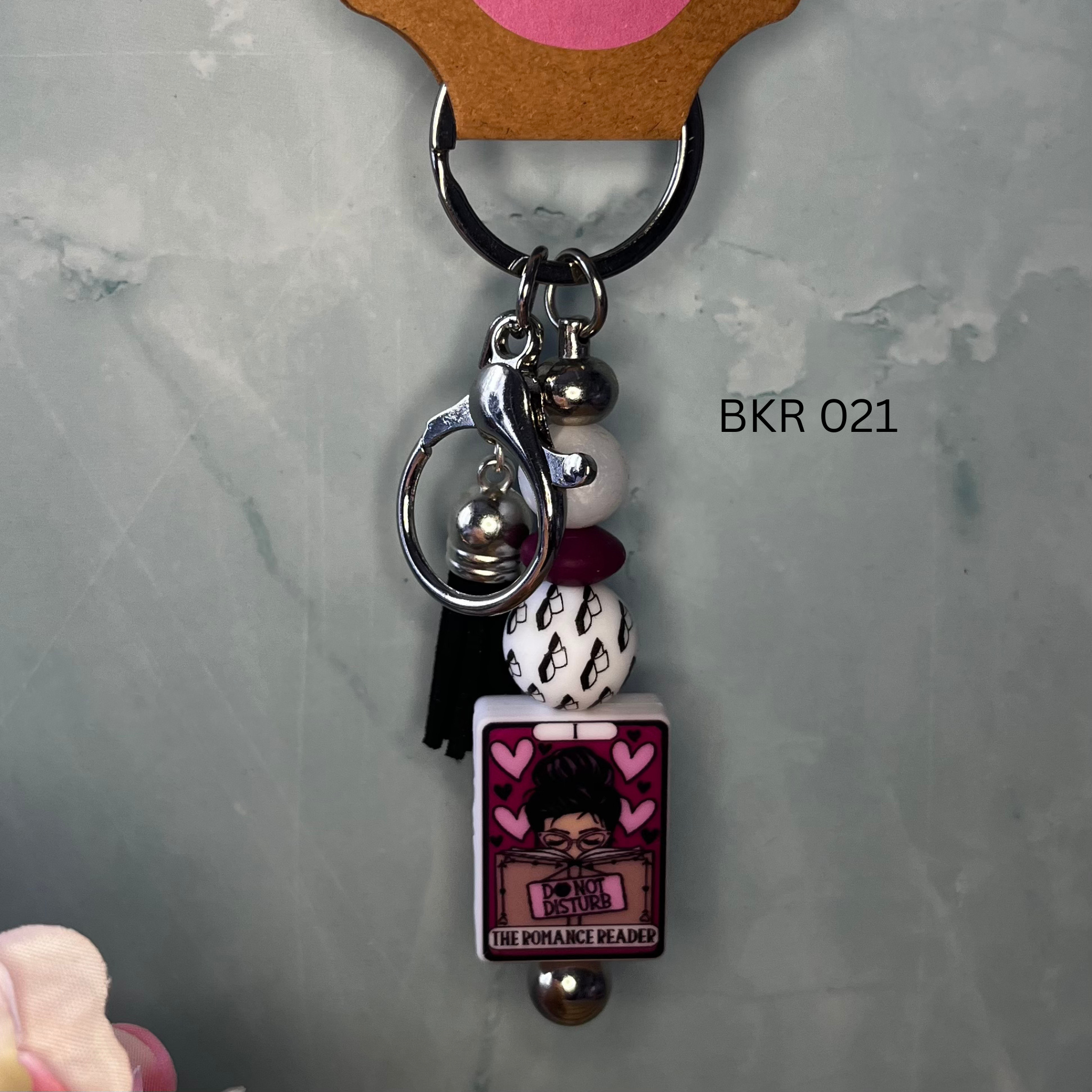 Bookish Beaded Keyring