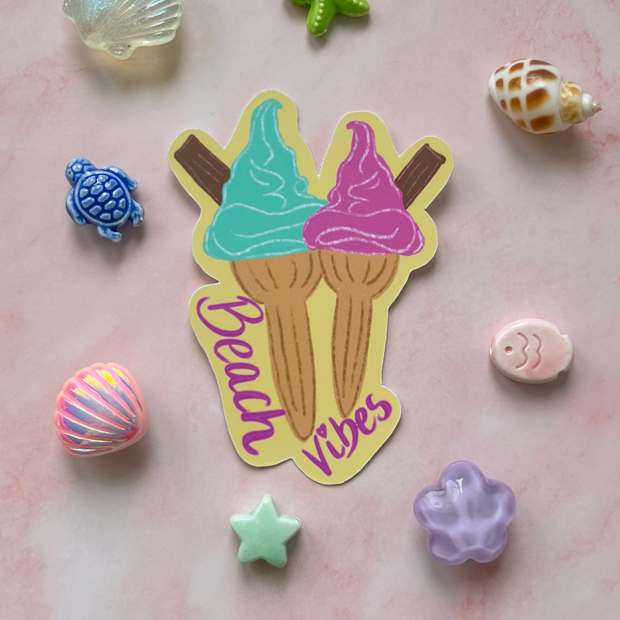 Beach Vibes Vinyl Sticker