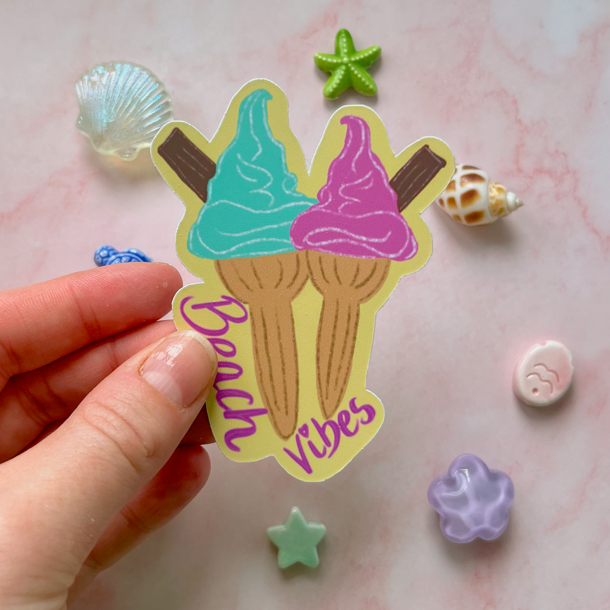 Beach Vibes Vinyl Sticker