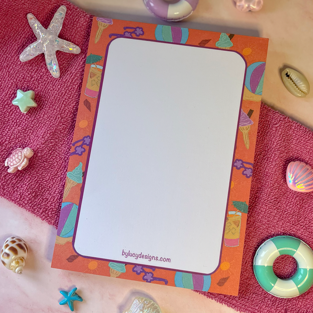 Beach Days A6 Notepad