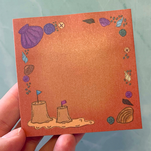 Beach days sticky notes — colourful bookish stationery gift for readers and book lovers