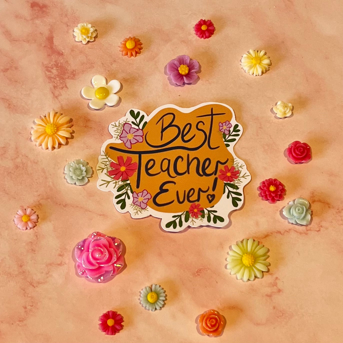 Best Teacher Ever Vinyl Sticker - Unique Teacher Gift